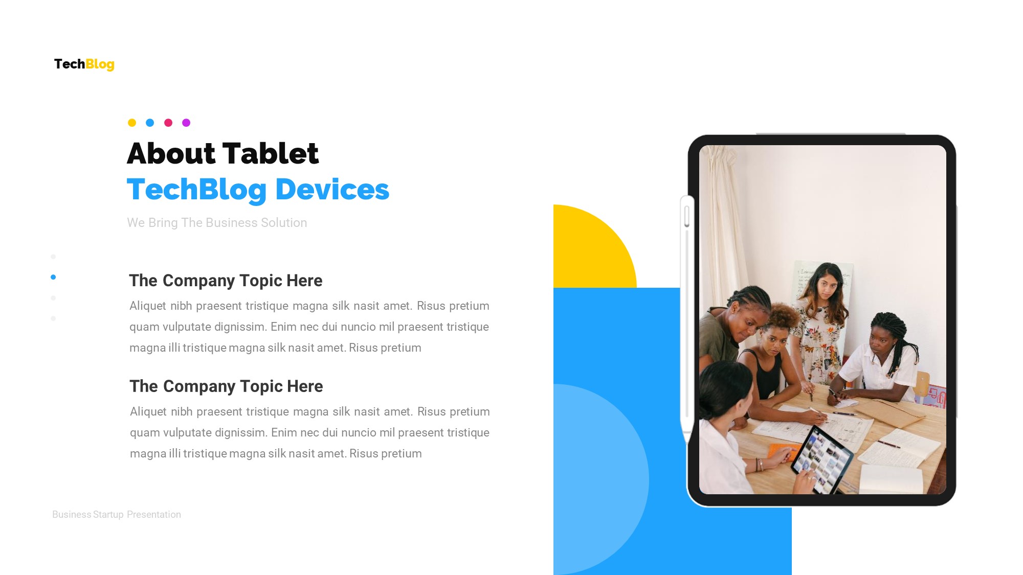 TechBlog Business Solution Presentation Template, Presentation Templates