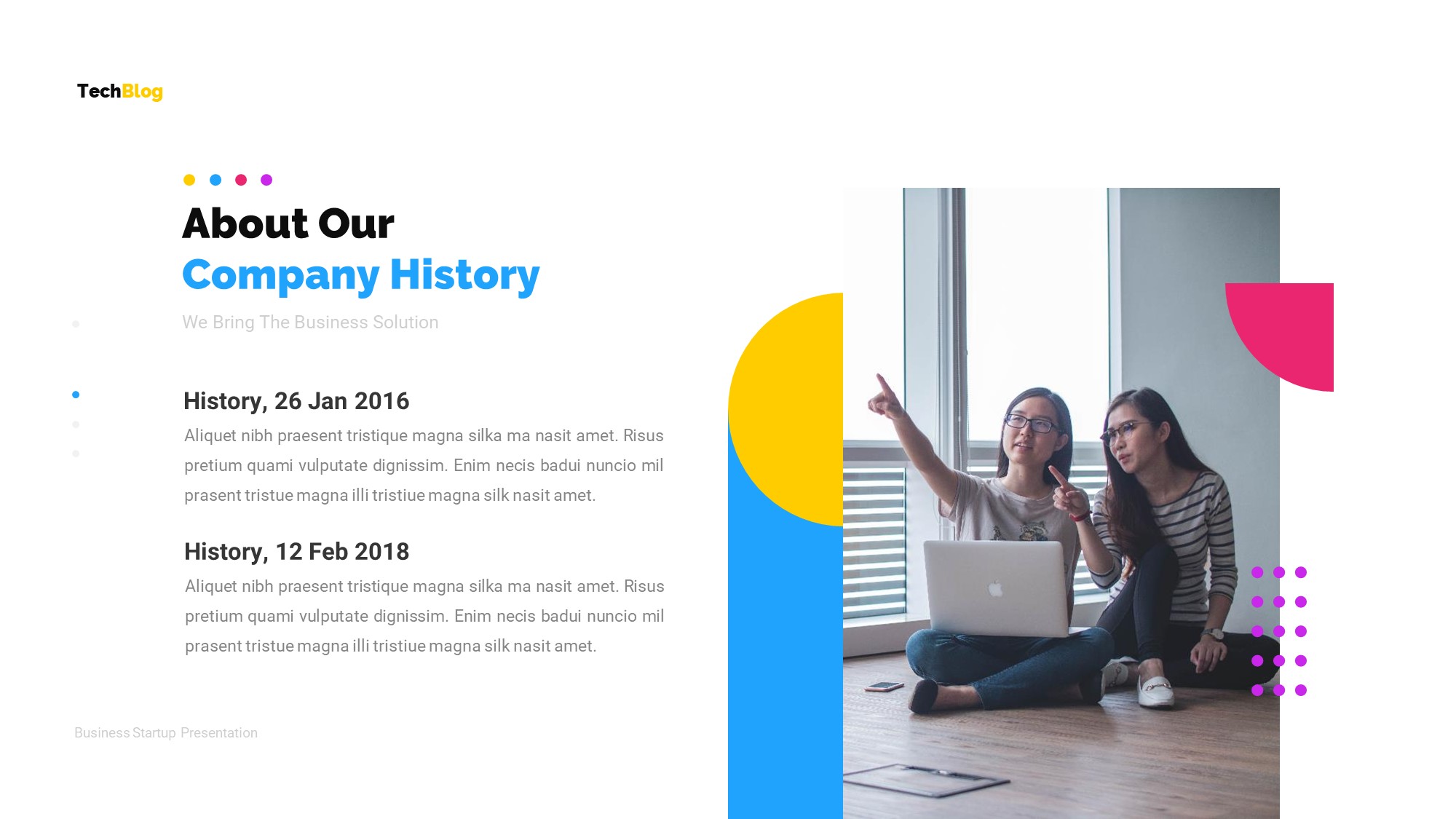 TechBlog Business Solution Presentation Template, Presentation Templates