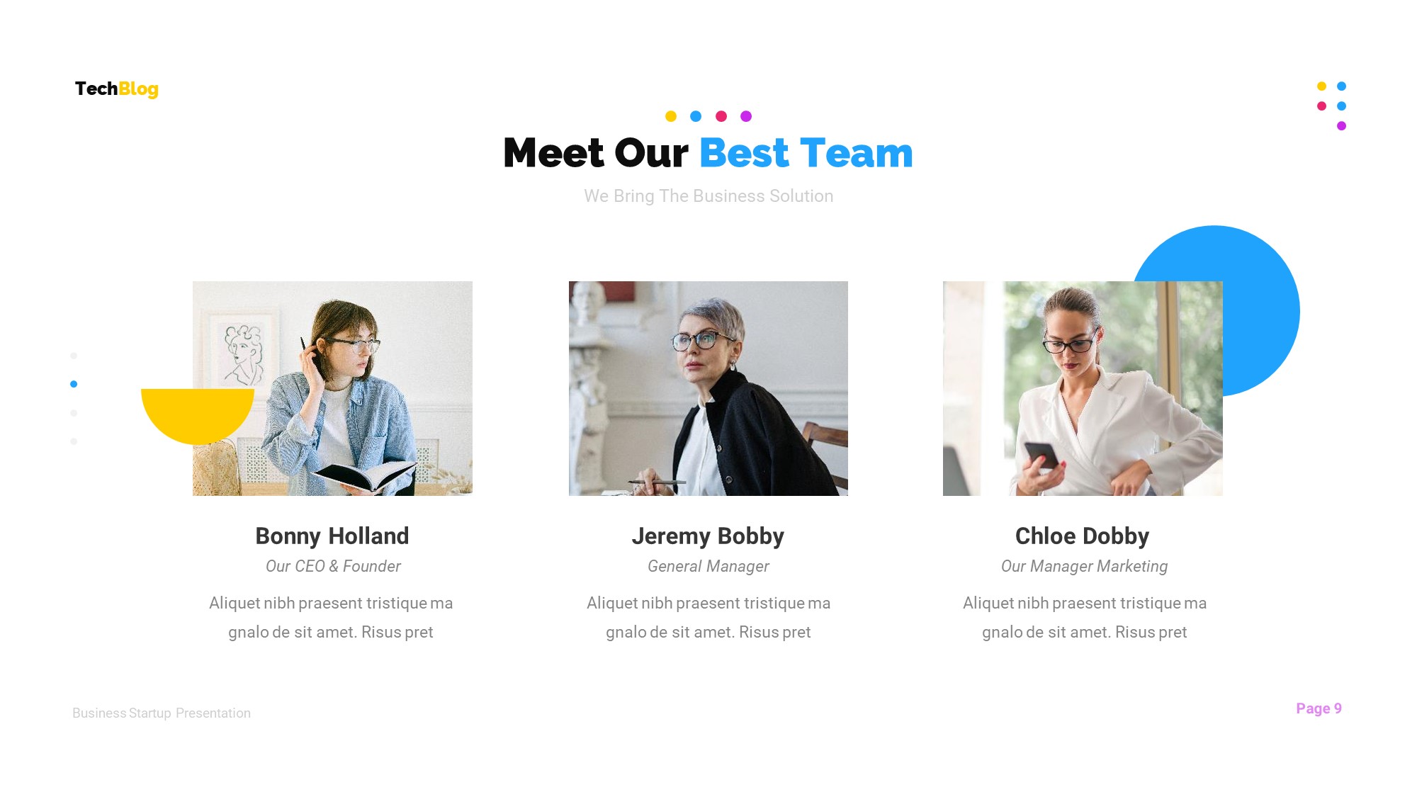 TechBlog Business Solution Presentation Template, Presentation Templates