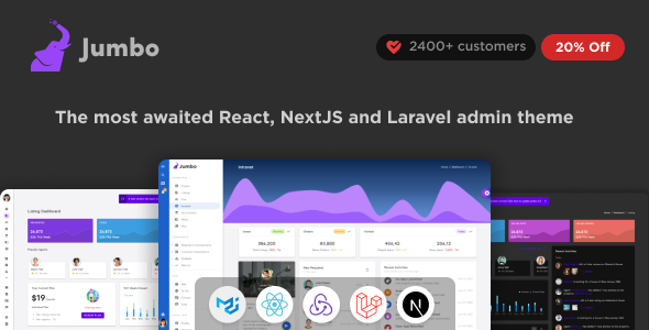 Exceptional Jumbo - React Admin Template with Material-UI