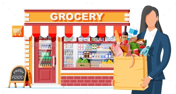 grocery aisle clipart