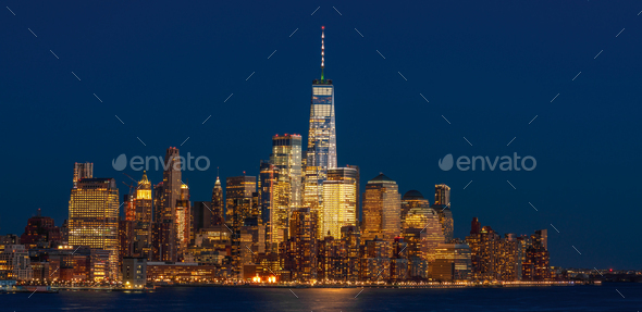 Banner of Lower Manhattan which is a apart of New york cityscape river side
