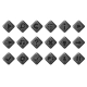Set of Vector Cartoon Stone Buttons for Game Menu