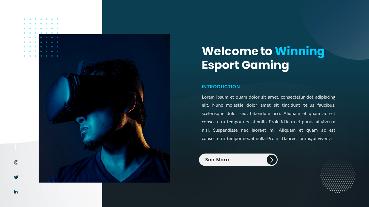 Winning – Esport Gaming PowerPoint Template, Presentation Templates