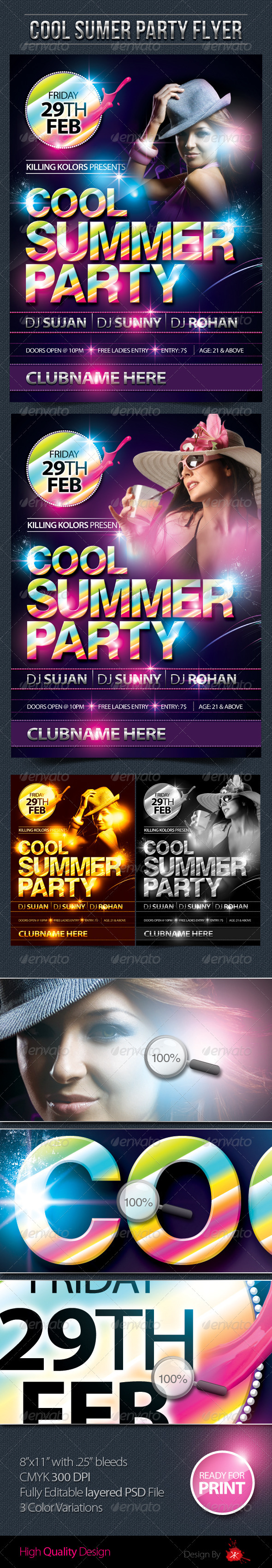 Summer Party Flyer - Print Templates