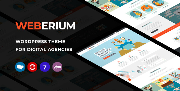 Weberium v1.16 Responsive WordPress Theme Tailored for Digital Agencies