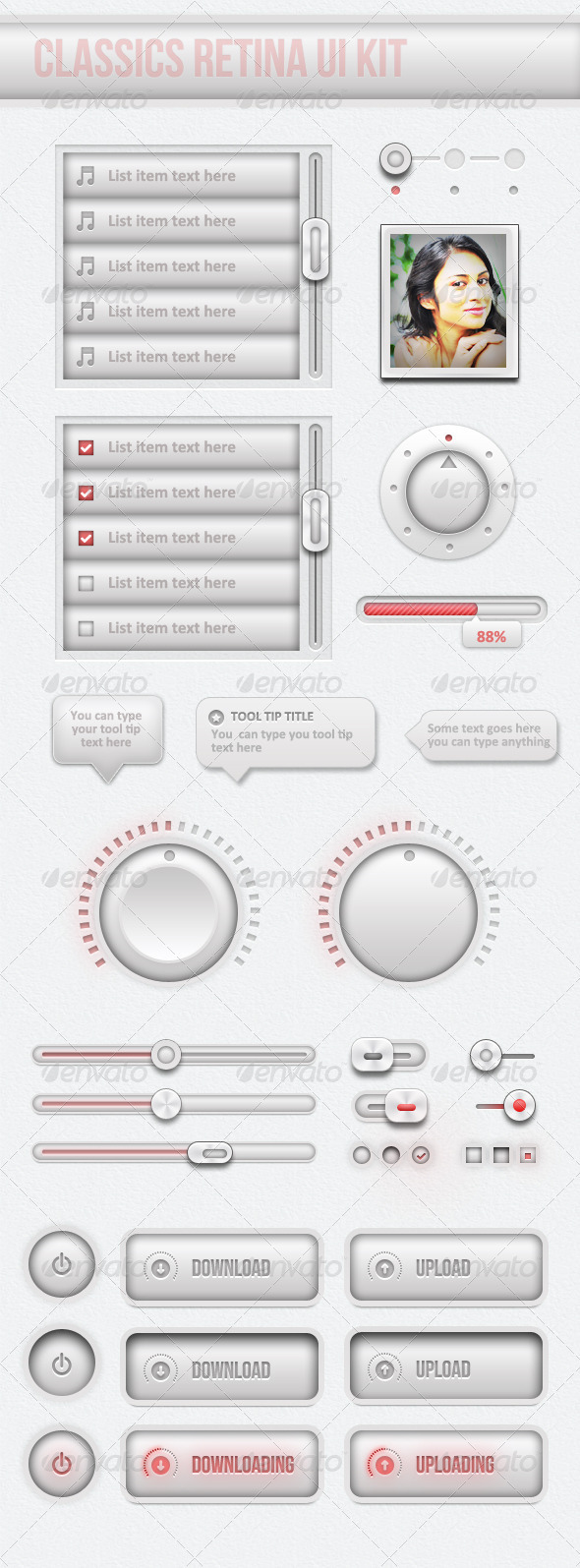 Classics Retina Ui Kit - User Interfaces Web Elements