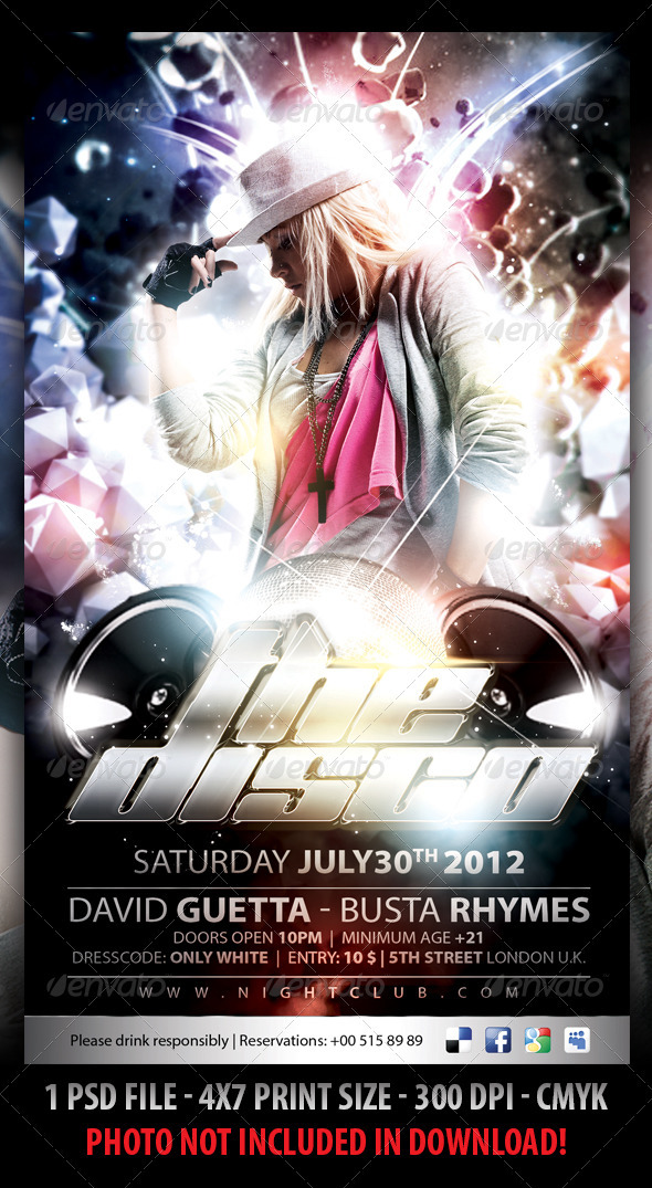 Disco Night Party Flyer - Events Flyers