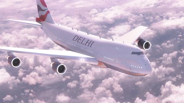 Plane Flight Travel To Delhi City alt