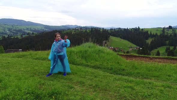 Young Girls in Raincoat alt