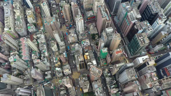 Top down view of Hong Kong urban city alt
