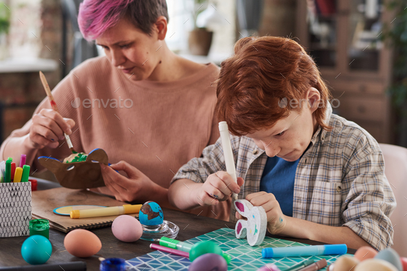 People making crafts