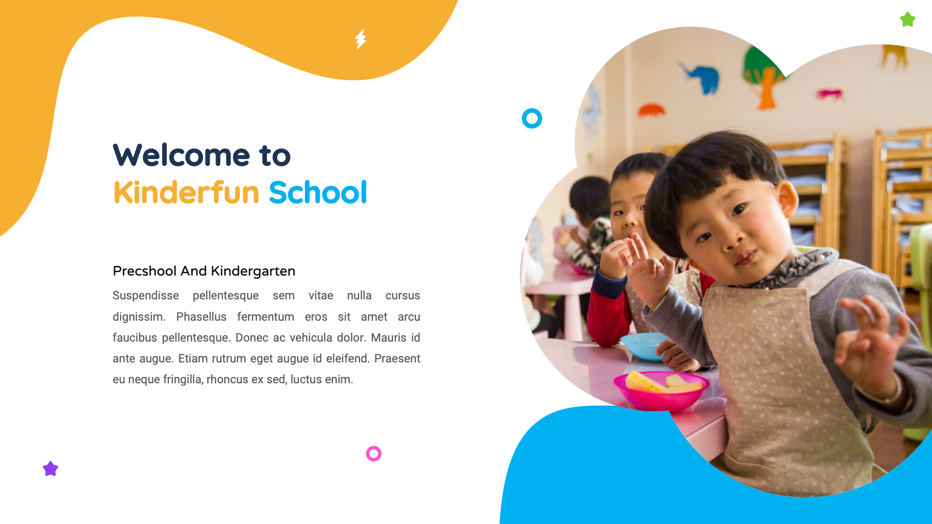 Kinderfun - Kindergarten & Preshool PowerPoint Presentation Templates