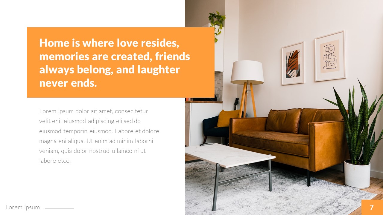 Amplify - Interior Home Design Powerpoint Template, Presentation Templates