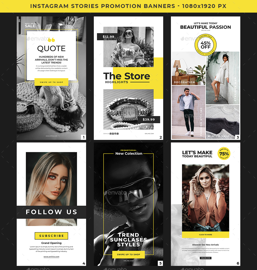 Instagram Stories Banners, Web Elements | GraphicRiver