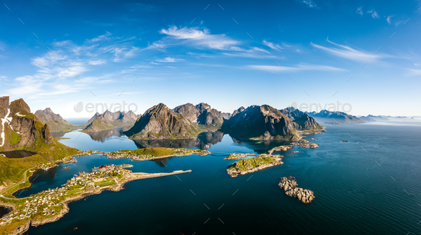 Lofoten is an archipelago in the county of Nordland, Norway. - Stock Photo - Images