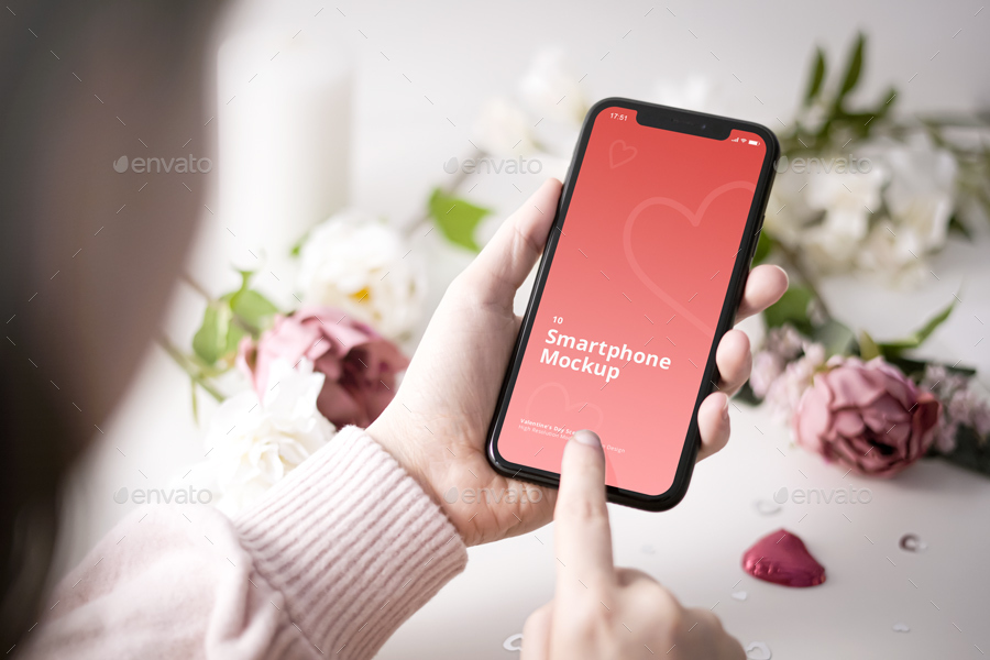 Valentines Day Phone Mockup[Photoshop][30402076]