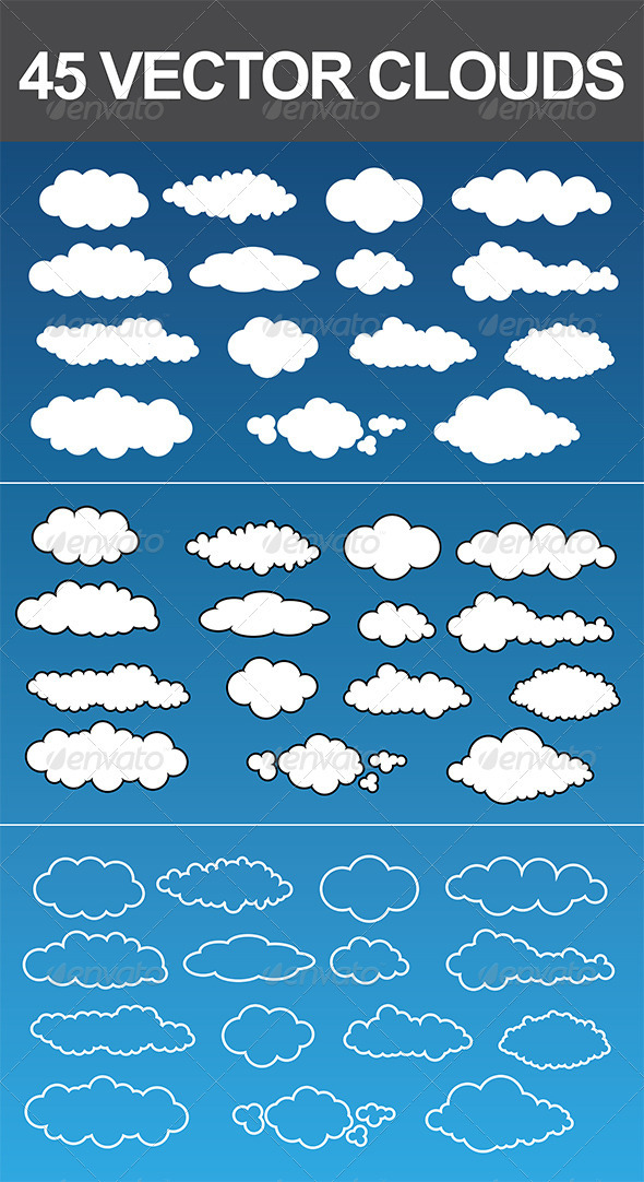 45 Vector Clouds - Nature Conceptual