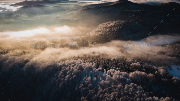 sunrise over the mountains - Stock Photo - Images