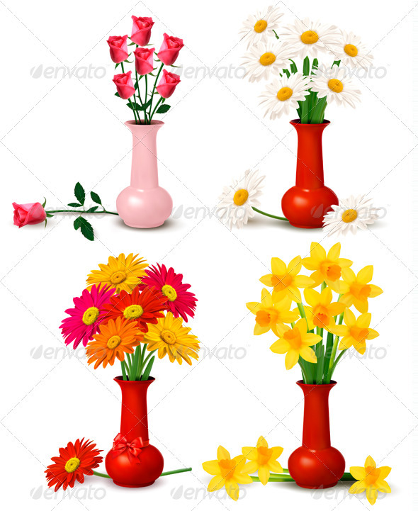 Big set of spring and summer flowers - Flowers & Plants Nature