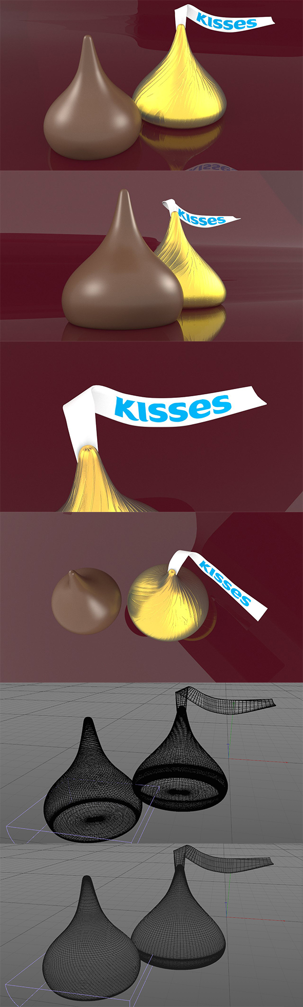 Hersheys Kisses Brown - 3Docean 30406921
