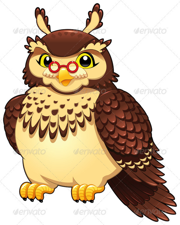 Funny owl. - Animals Characters