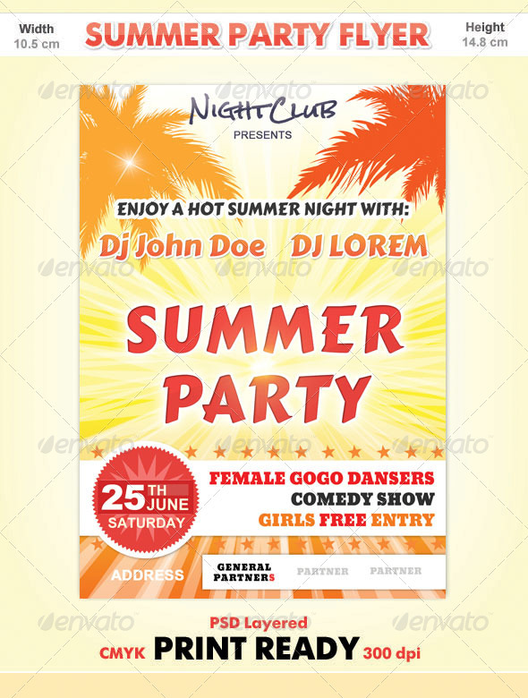 Summer Party Flyer - Clubs & Parties Events