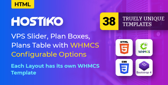 Awesome Hostiko - Hosting HTML & WHMCS Template With Isometric Design