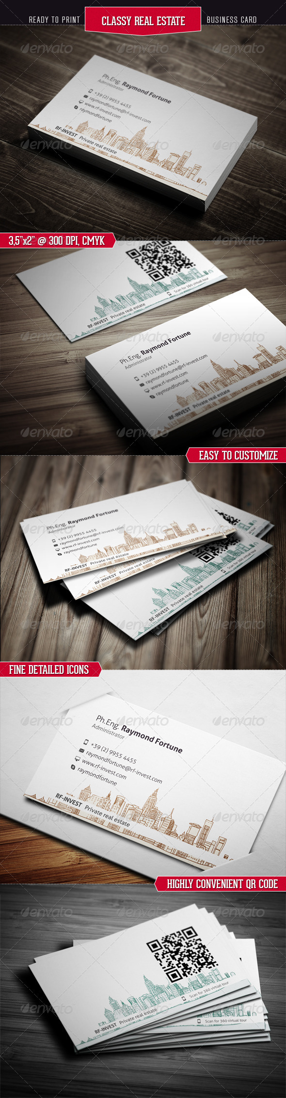 Classy Real Estate Business Card - Industry Specific Business Cards