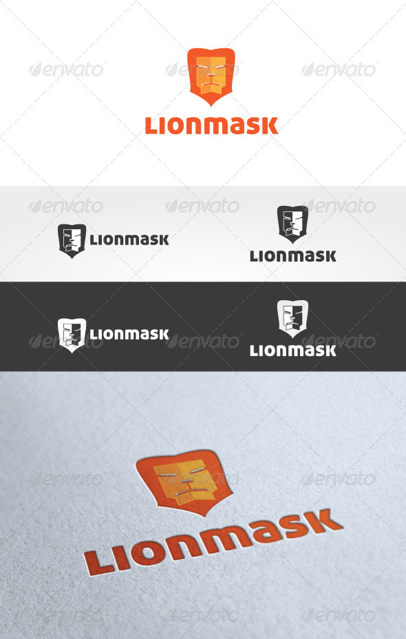 Lion Mask Logo Template - Animals Logo Templates