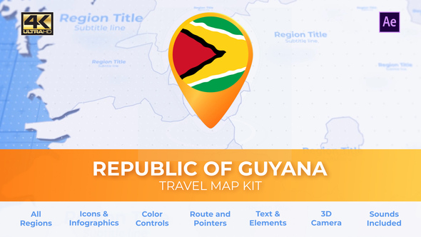 Guyana Map - Co-operative Republic of Guyana Travel Map