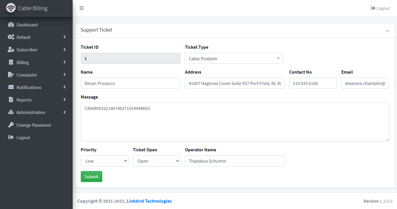 Dish Cable & ISP Billing System (Asp.NET C#, Ajax, MSSQL) by linkbirdtech