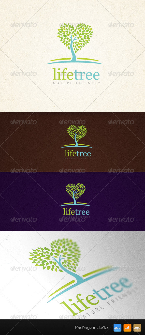 Life Tree Organic Creative Logo Template - Nature Logo Templates