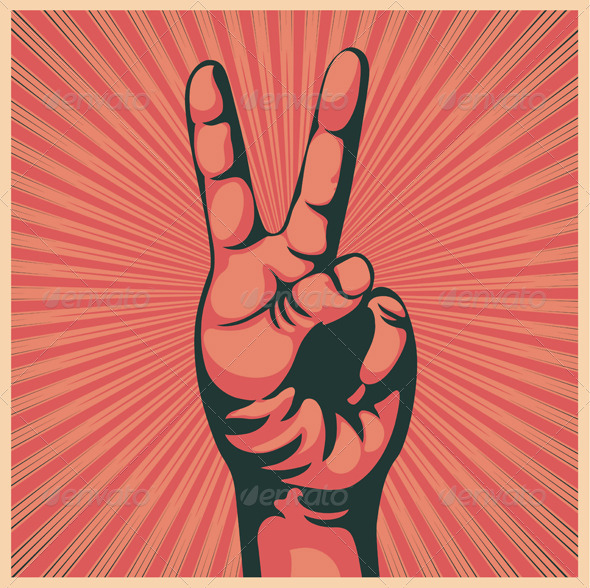 Victory sign - Conceptual Vectors