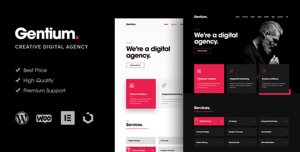 Gentium – A Creative Digital Agency WordPress Theme | ThemeForest