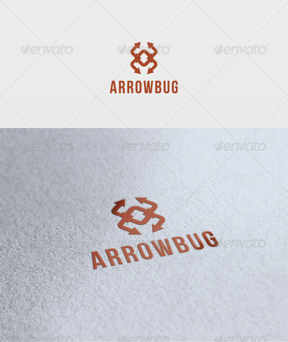 Arrow Bug Logo - Vector Abstract