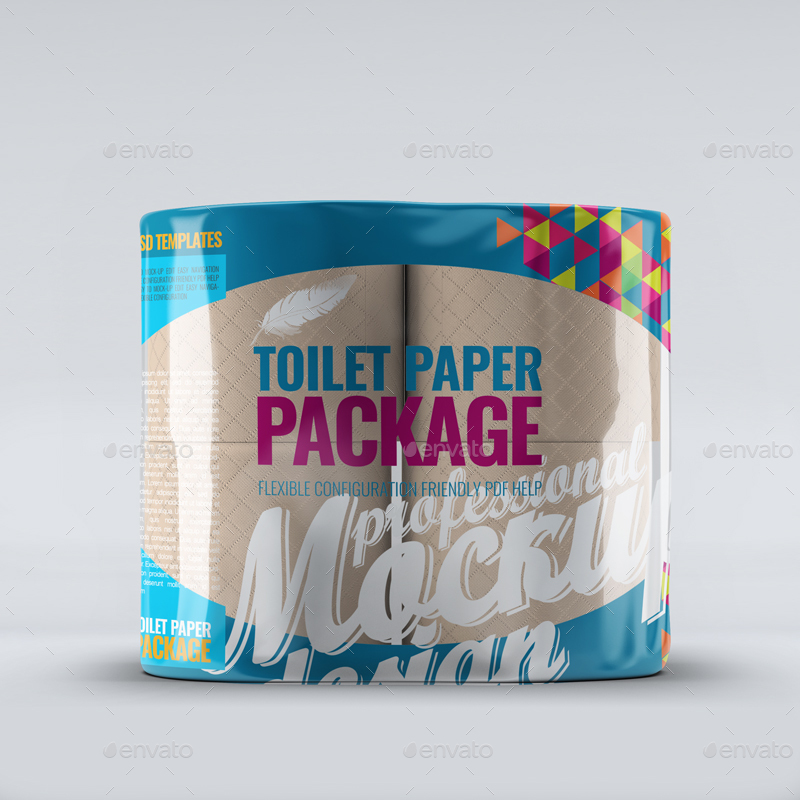 Toilet Paper Package MockUp, Graphics GraphicRiver