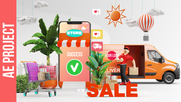 Mobile Online Shopping - VideoHive 28965753