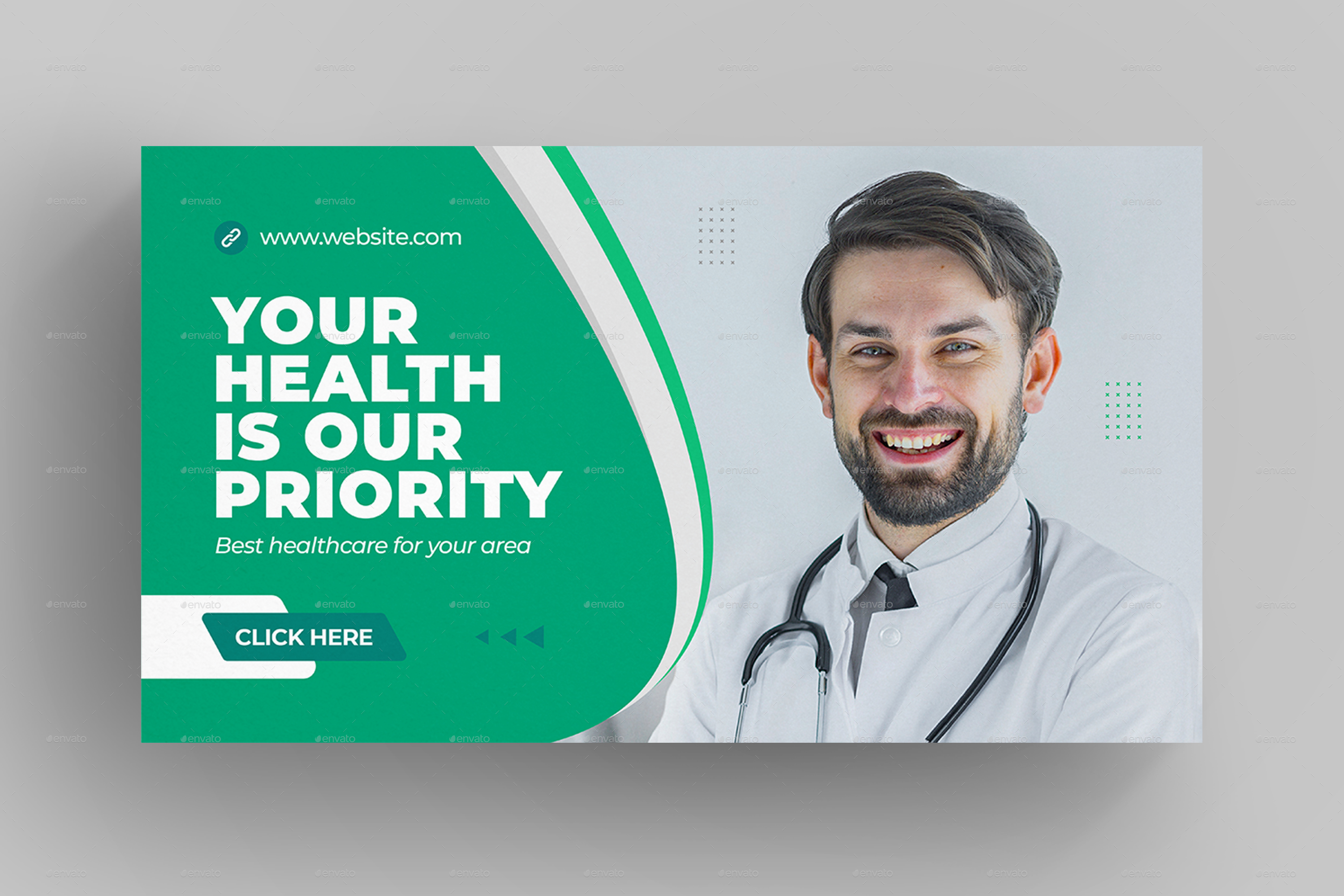 Medical Healthcare YouTube Thumbnail,  Elements GraphicRiver