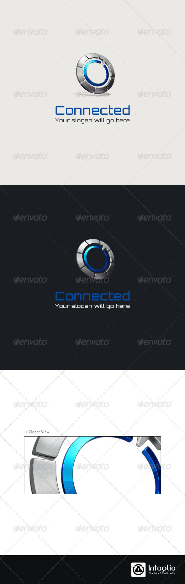 3D Abstract Logo - Connected - 3d Abstract