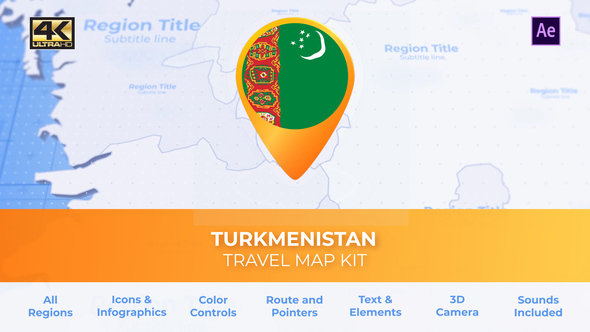 Turkmenistan Map -Turkmenia Travel Map