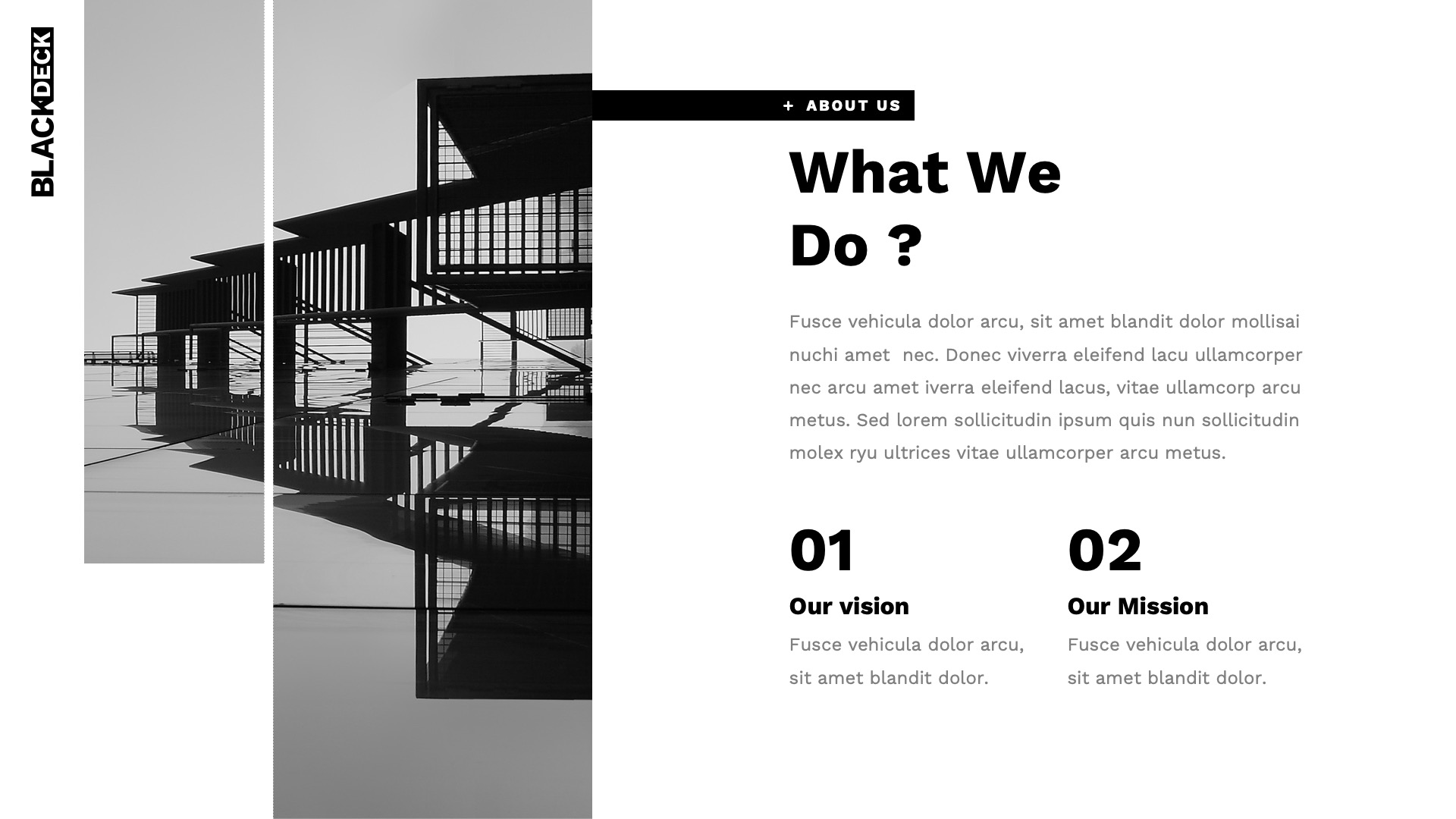 Blackdeck Black White Minimalism Keynote Template by NineStars