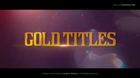 Gold Titles Epical - VideoHive 30482273