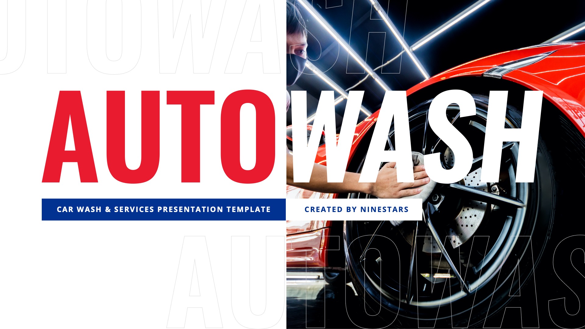 AUTOWASH Car Wash & Services Google Slides Template, Presentation