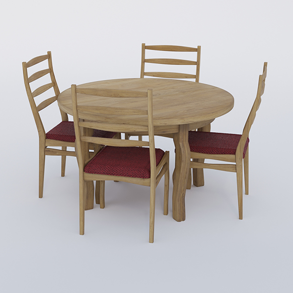 Round tableChairs - 3Docean 23035067