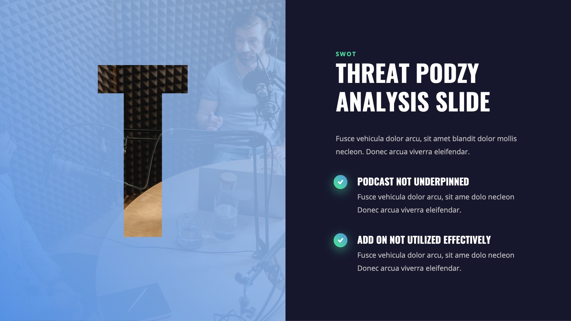 PODZY - Audio Podcast Google Slides Template, Presentation Templates