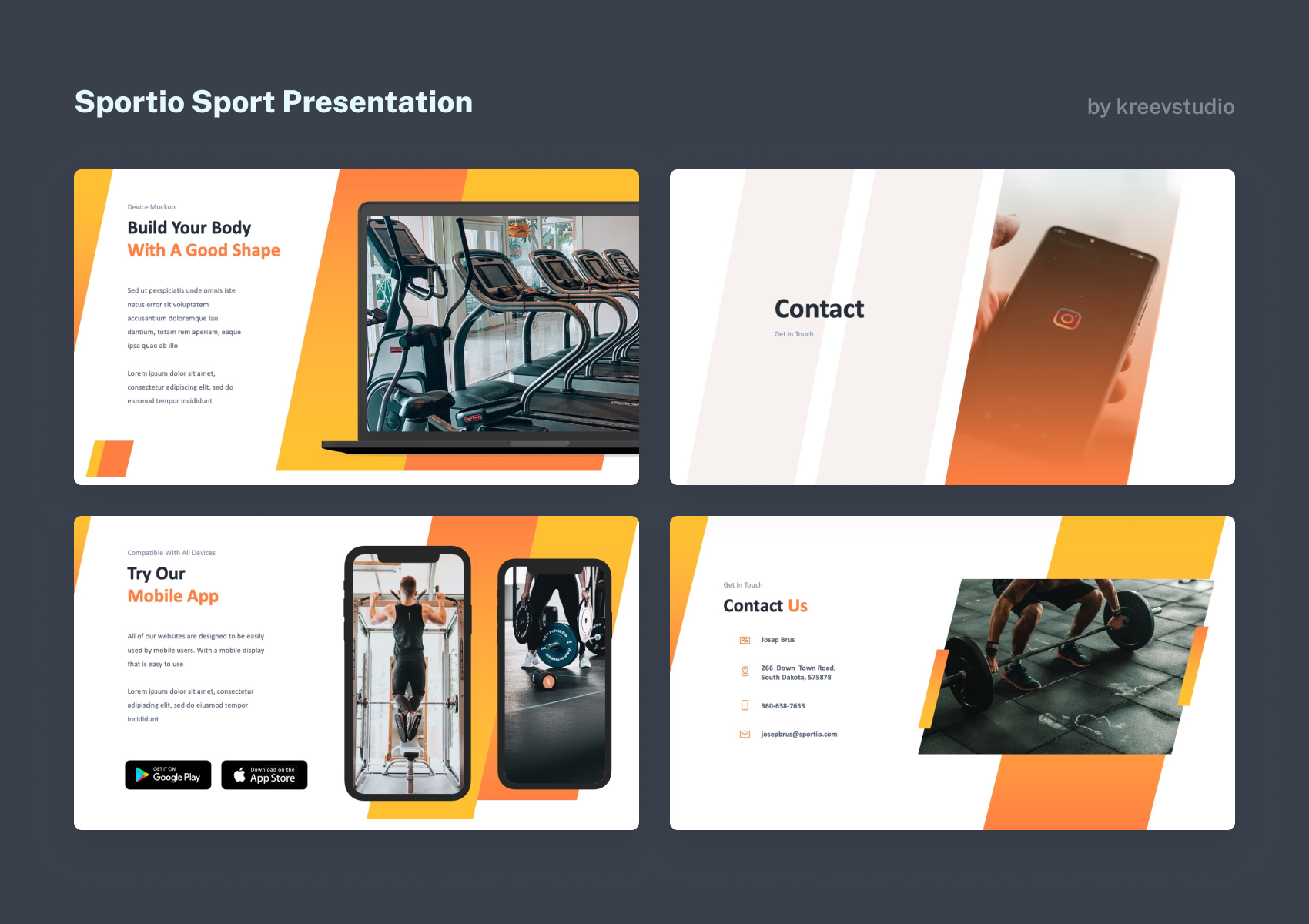 Sportio - Sport Keynote Presentation, Presentation Templates | GraphicRiver