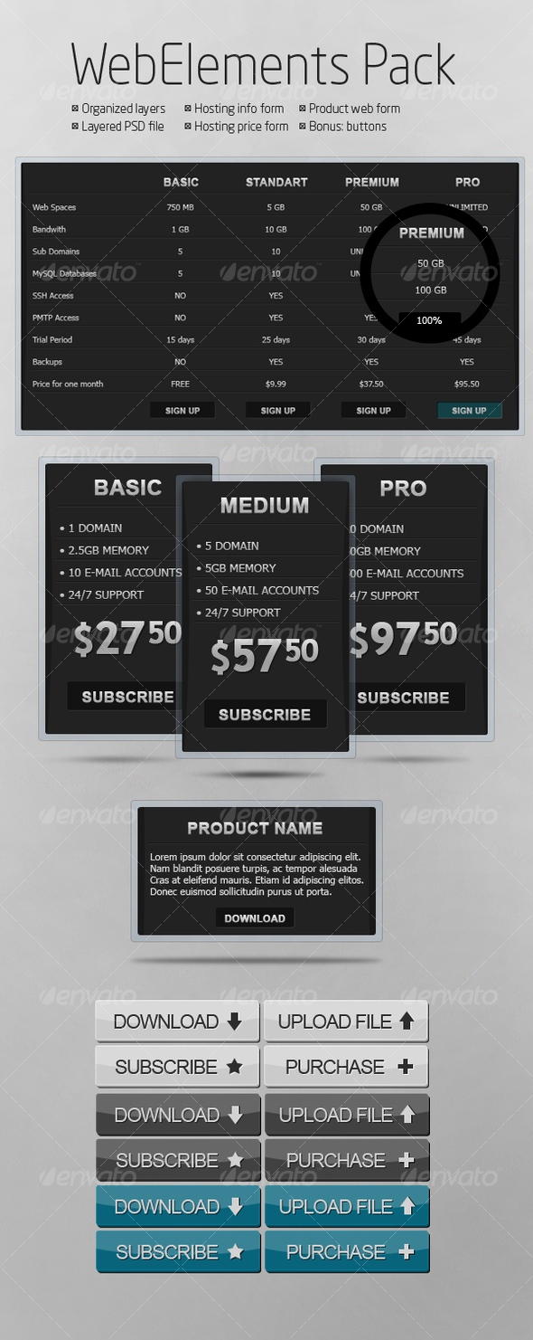 WebElements Pack v.1 - Web Elements