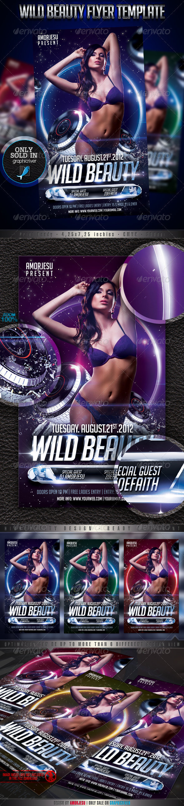 Wild Beauty Flyer Template - Events Flyers