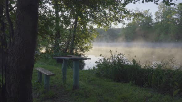 Foggy Morning and River